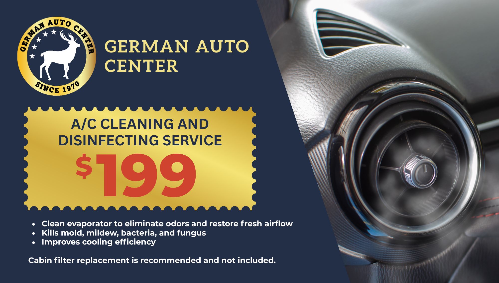 199 AC Cleaning Special Coupon